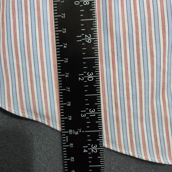 Brooks Brothers Men 34 16 Traditional Fit Striped Cotton Long Sleeve Dress Shirt - Picture 9 of 11